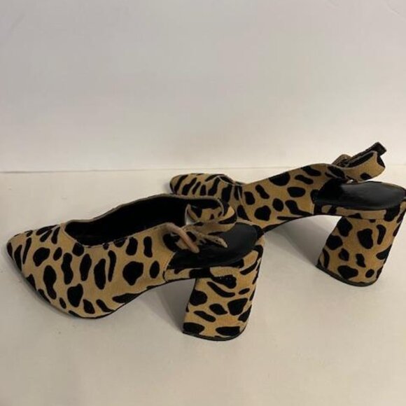 Gianni Bini Size 8 Animal Print Leopard Print Pointy Block Heels - Picture 5 of 8